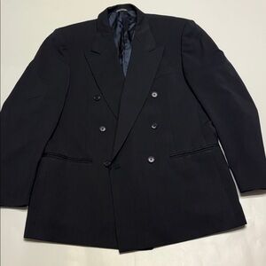 Missoni Uomo men’s vintage double breasted black 100% pure wool blazer size 40R